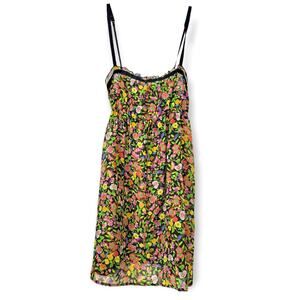 Josie By Natori Sexy Floral See-Through Chemise Size Small